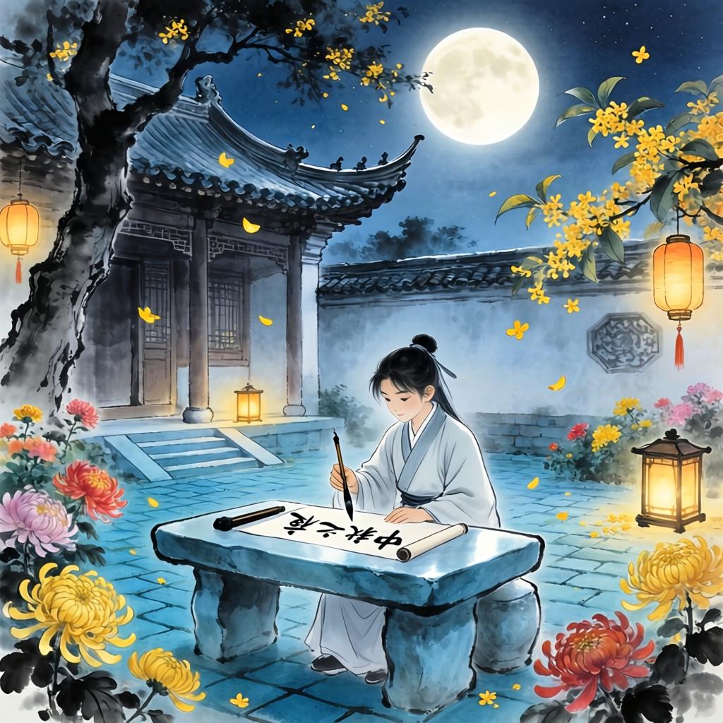 中秋之夜作文550字第一张图