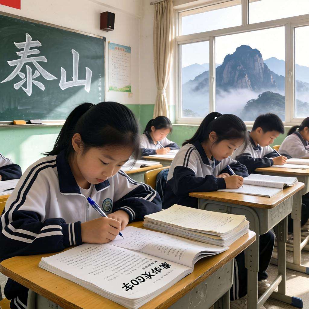 泰山作文450字第一张图