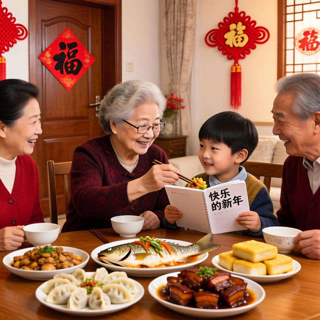 快乐的新年作文500字第二张图