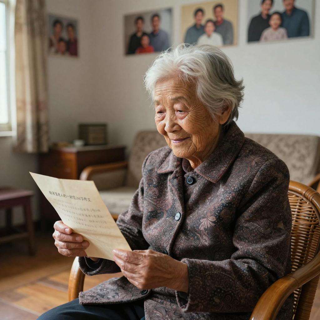 给家里老人的一封信200字作文第一张图
