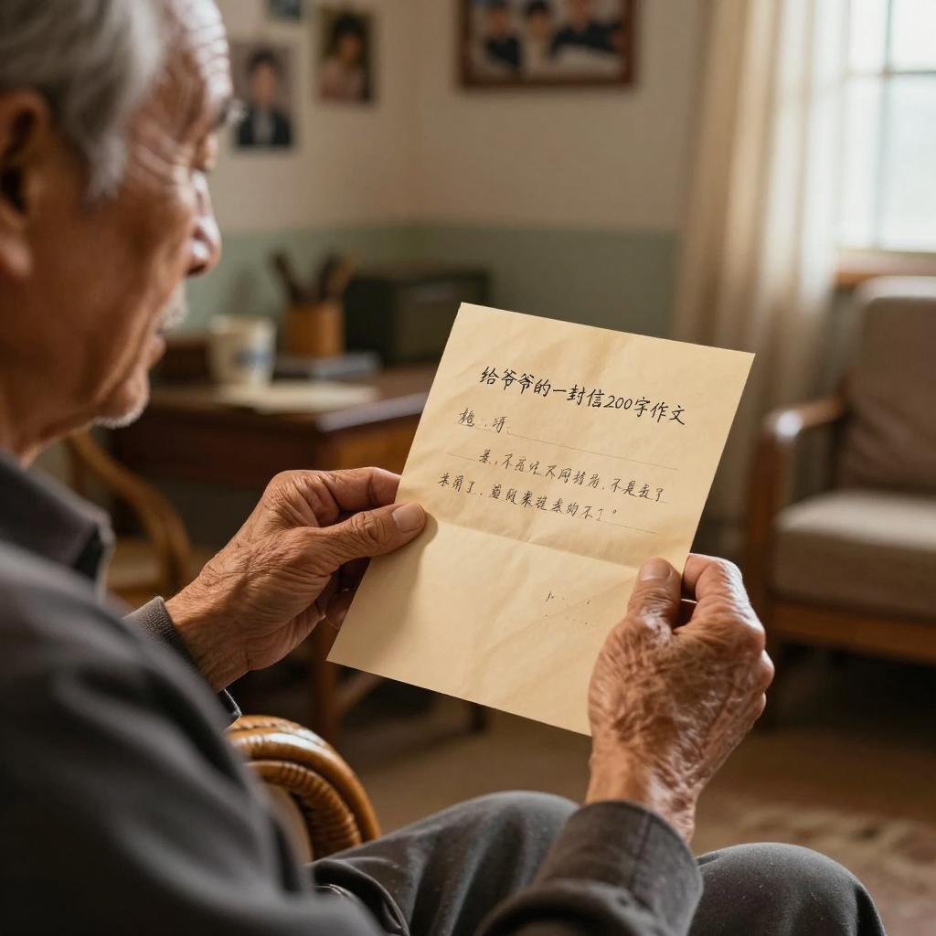 给爷爷的一封信200字作文第一张图