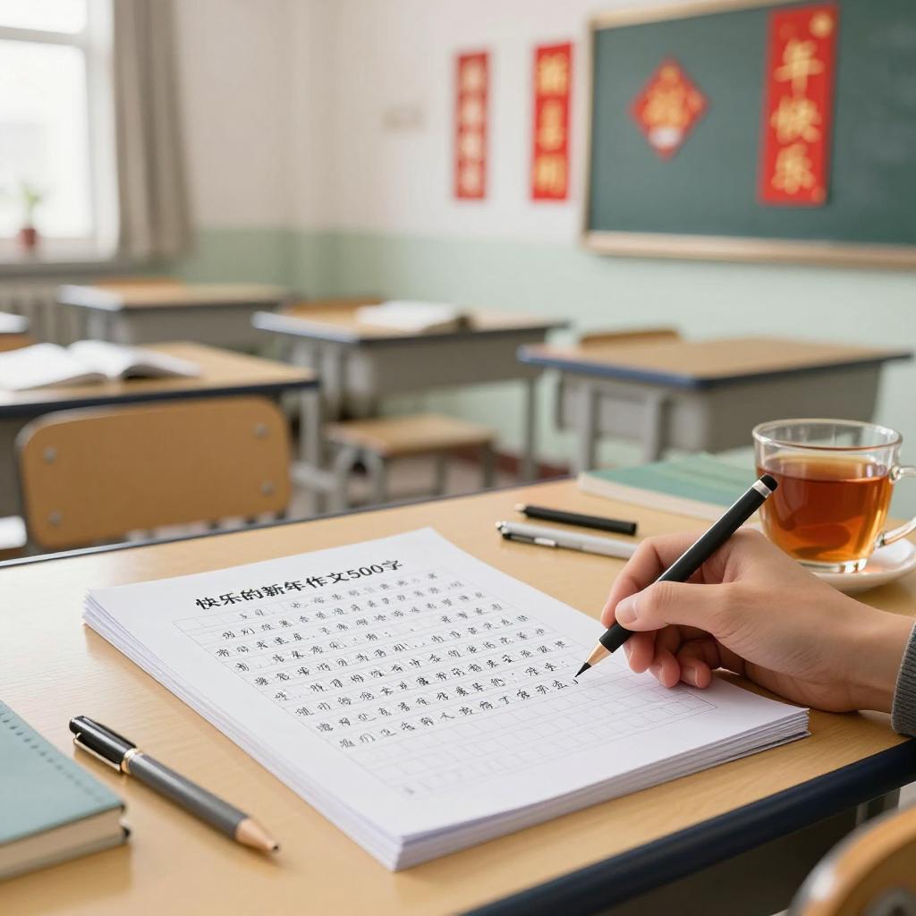 快乐的新年作文500字第三张图