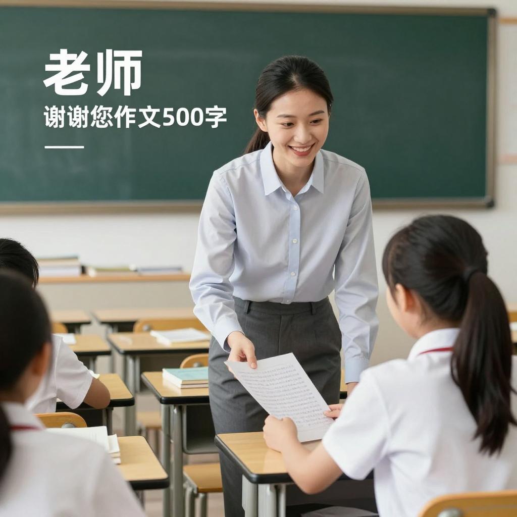 老师，谢谢您作文500字第一张图